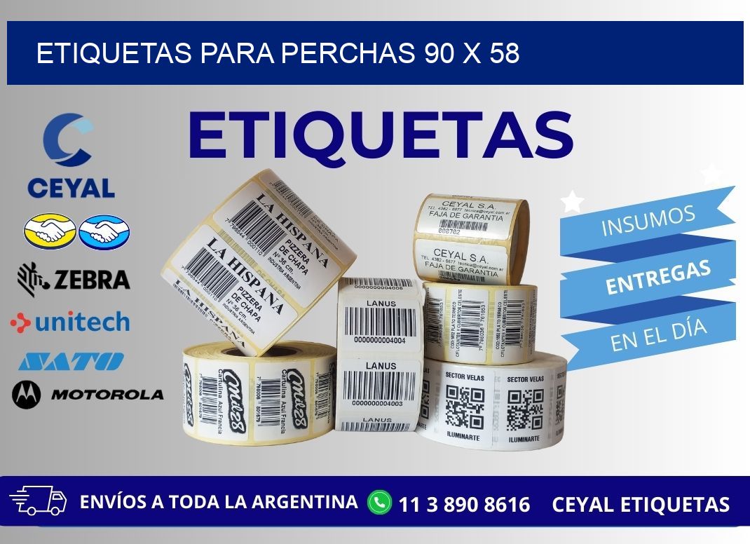 ETIQUETAS PARA PERCHAS 90 x 58