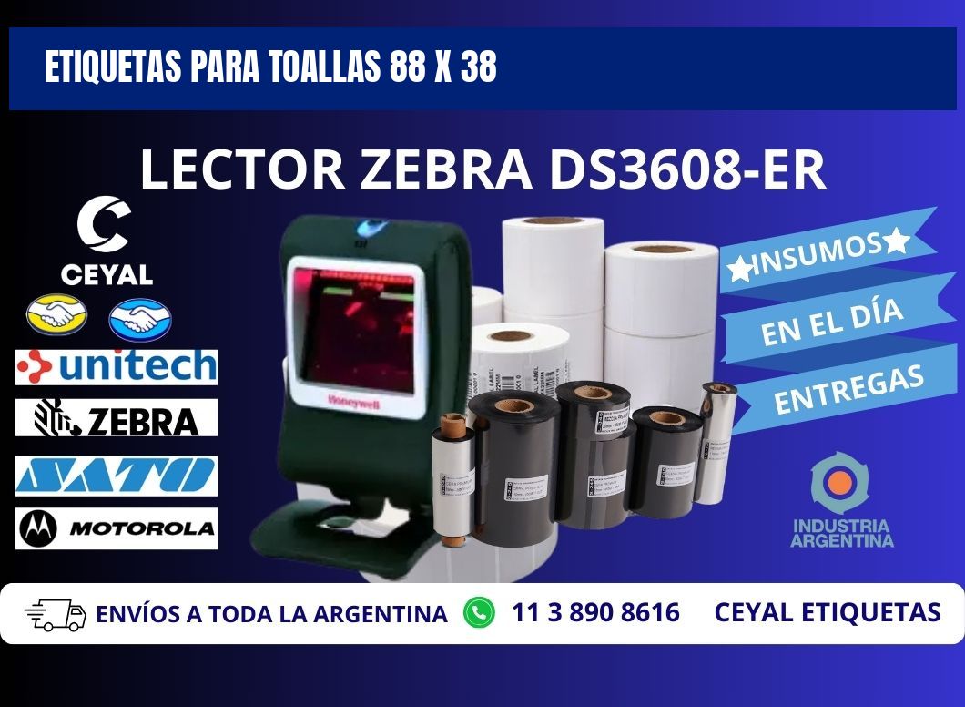 ETIQUETAS PARA TOALLAS 88 x 38