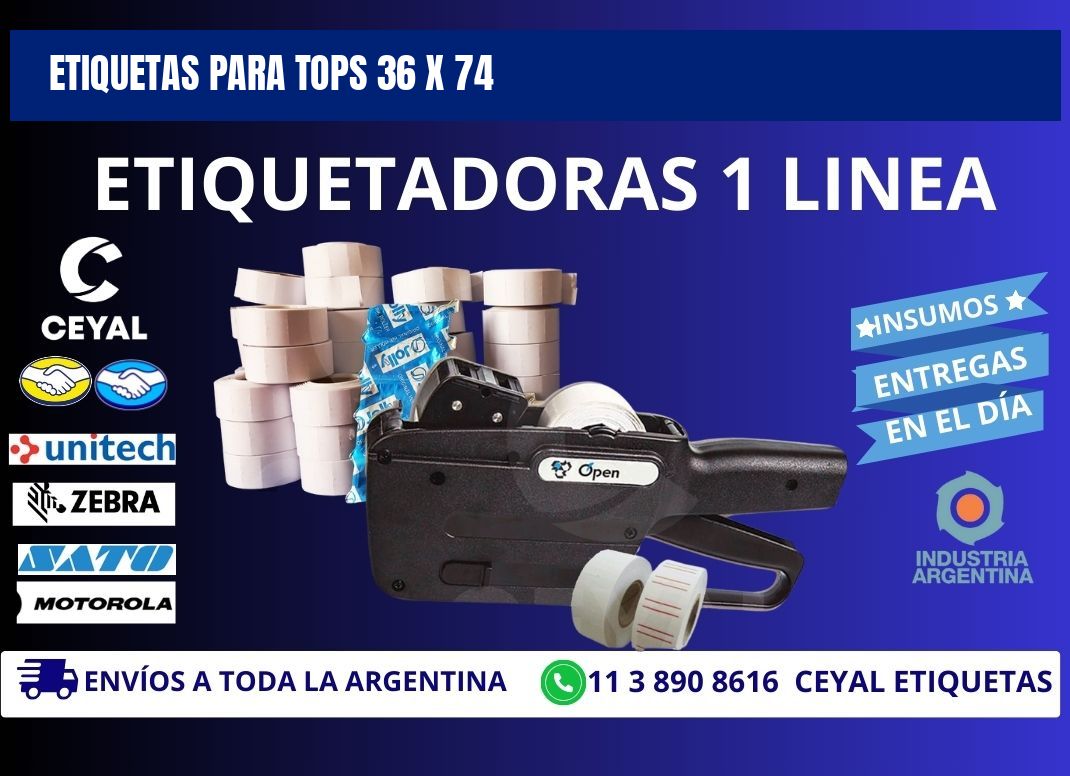 ETIQUETAS PARA TOPS 36 x 74