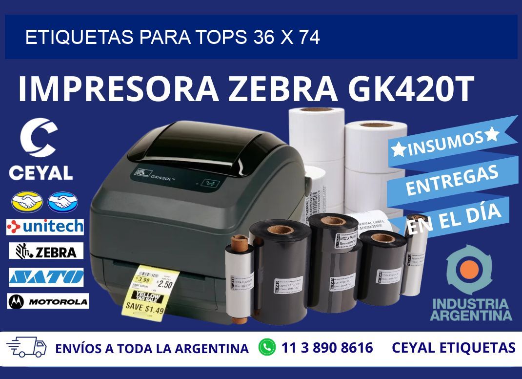 ETIQUETAS PARA TOPS 36 x 74