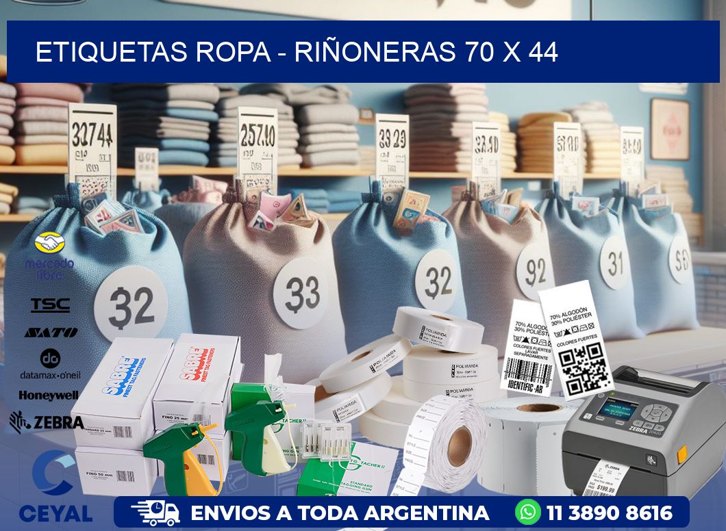 ETIQUETAS ROPA – RIÑONERAS 70 x 44