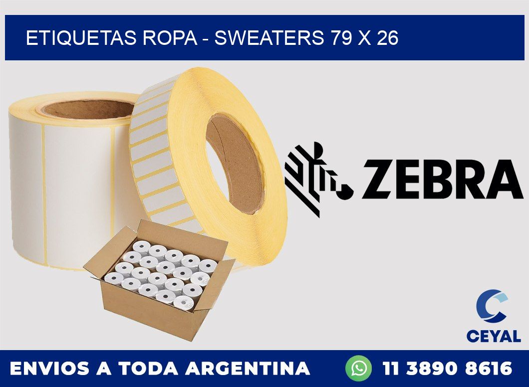 ETIQUETAS ROPA - SWEATERS 79 x 26