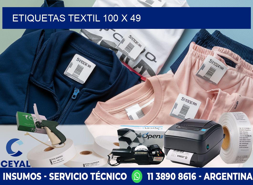 ETIQUETAS TEXTIL 100 x 49