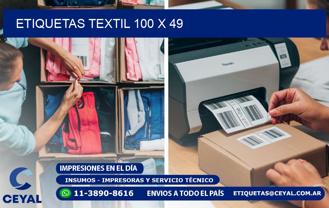 ETIQUETAS TEXTIL 100 x 49