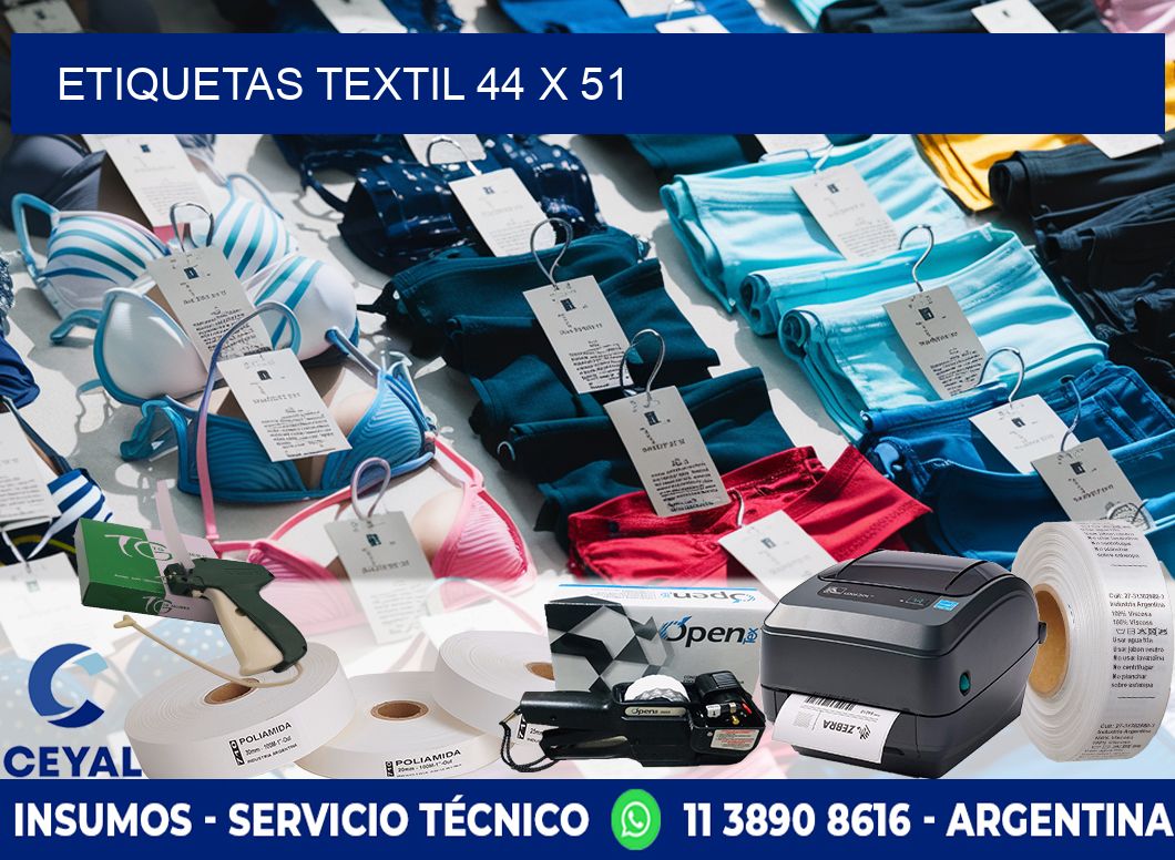 ETIQUETAS TEXTIL 44 x 51