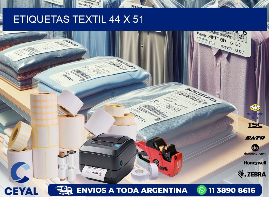 ETIQUETAS TEXTIL 44 x 51