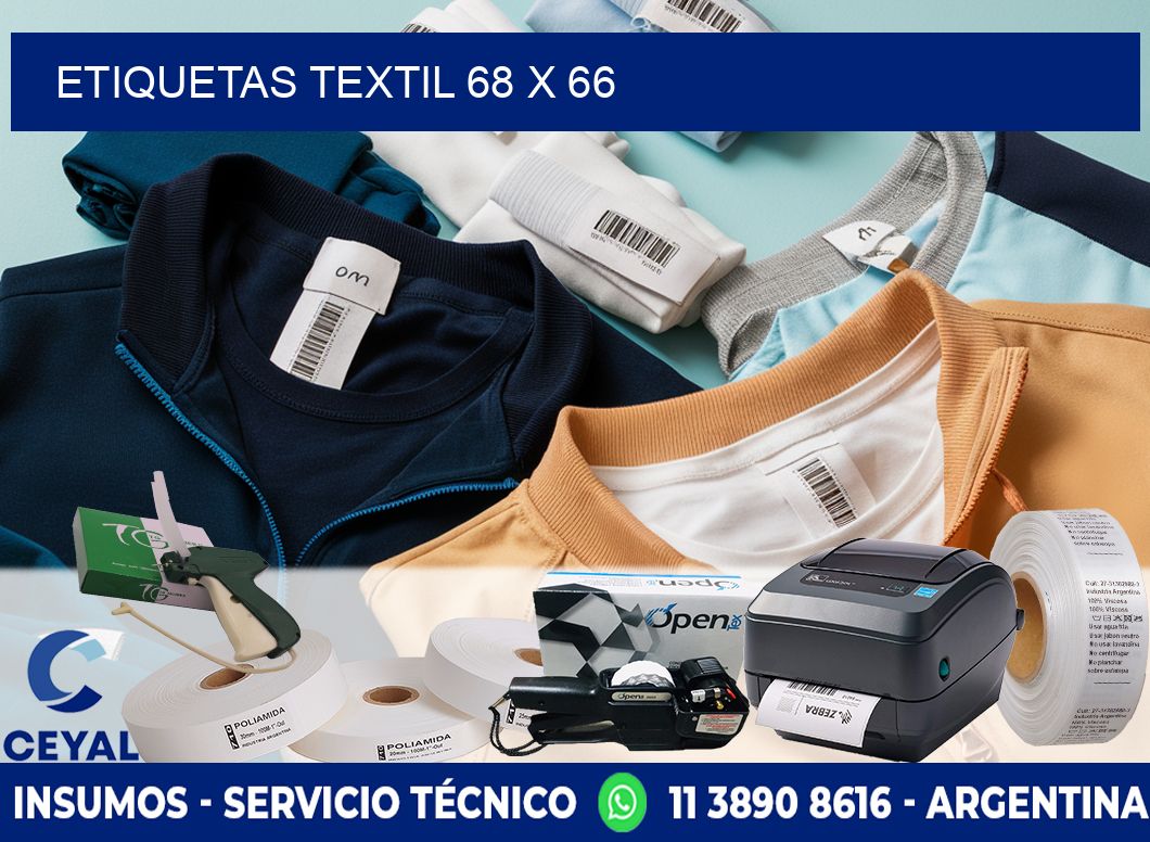 ETIQUETAS TEXTIL 68 x 66