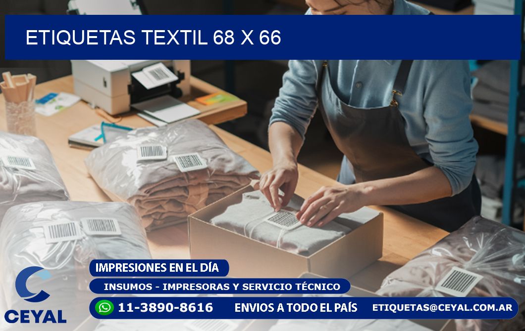 ETIQUETAS TEXTIL 68 x 66