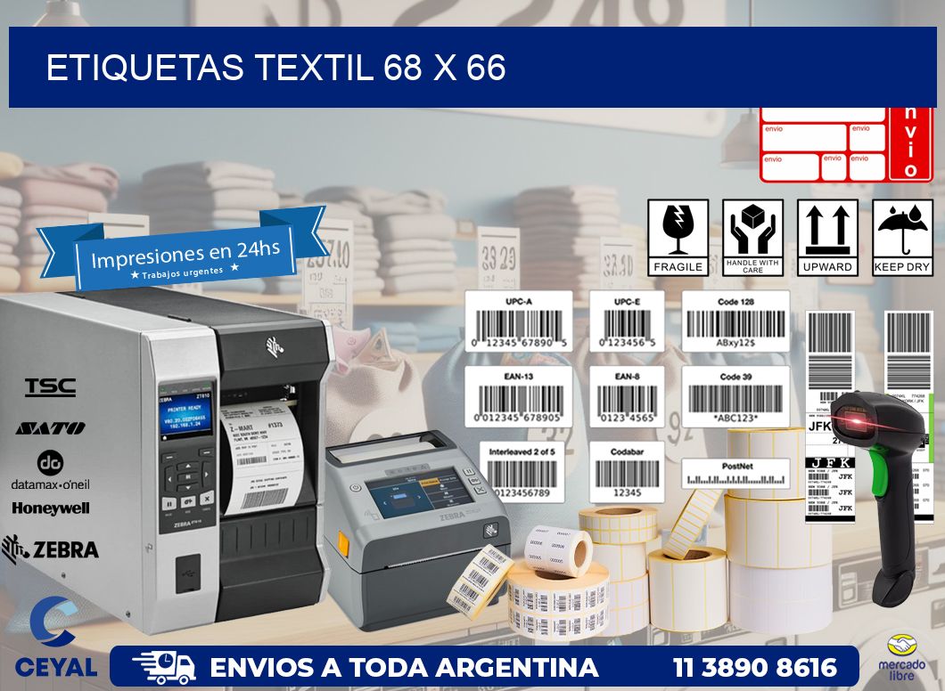 ETIQUETAS TEXTIL 68 x 66