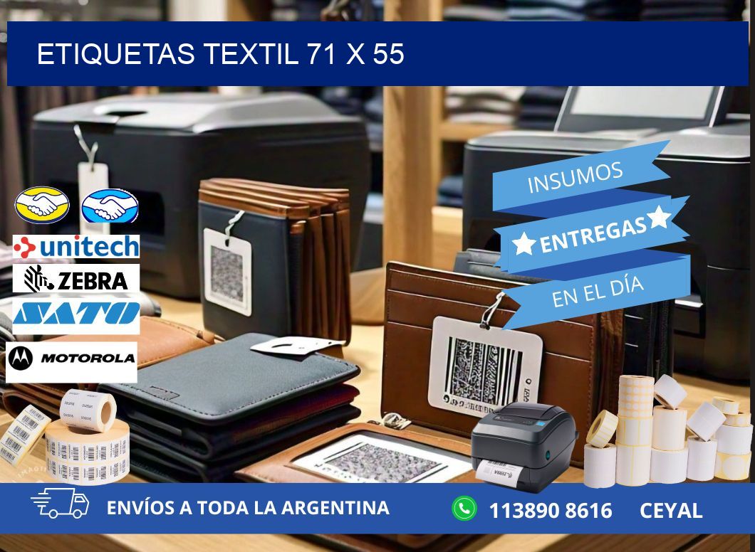 ETIQUETAS TEXTIL 71 x 55