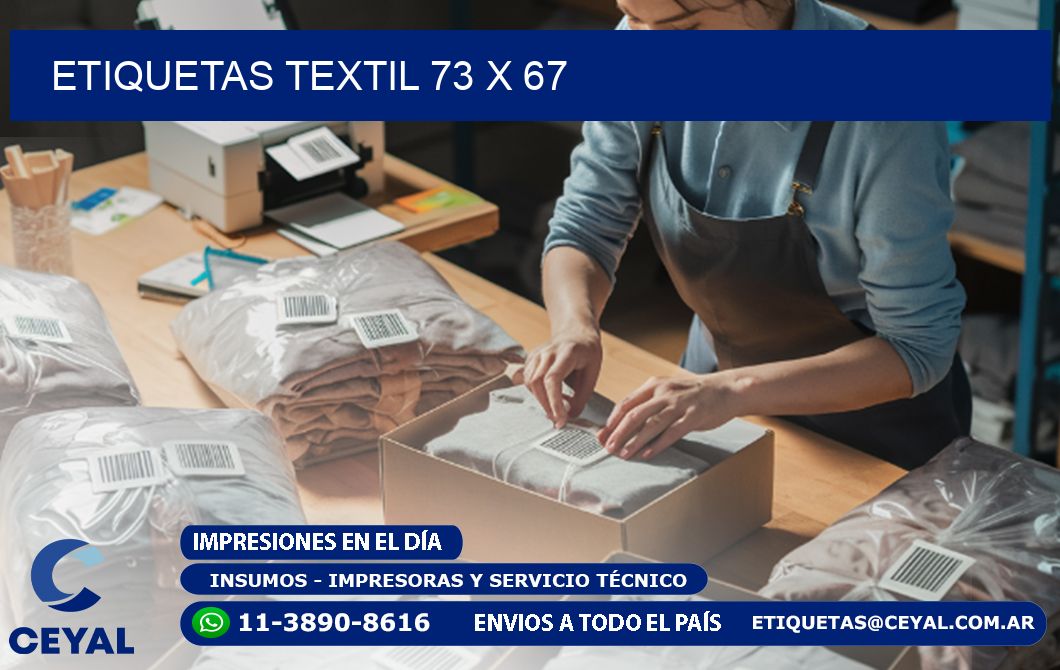 ETIQUETAS TEXTIL 73 x 67