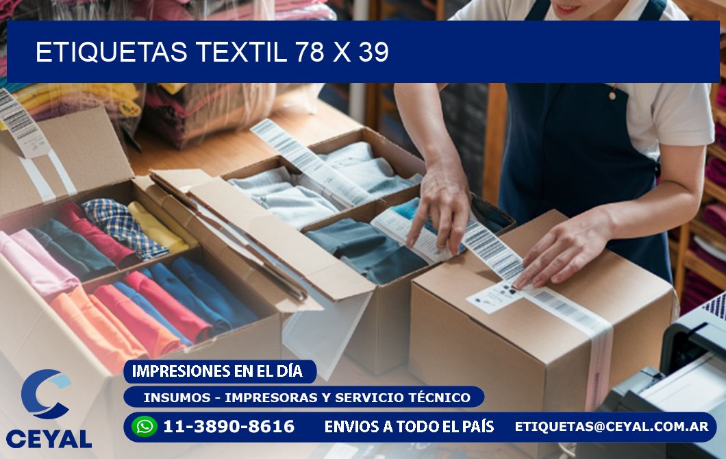 ETIQUETAS TEXTIL 78 x 39