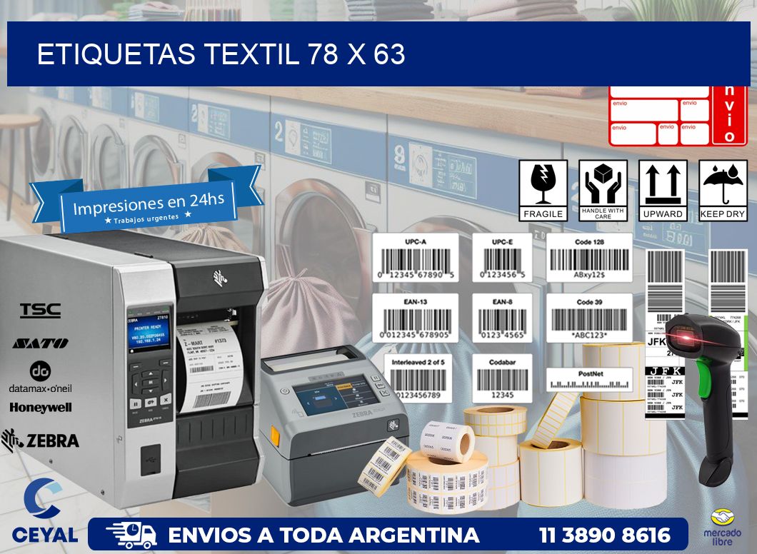 ETIQUETAS TEXTIL 78 x 63