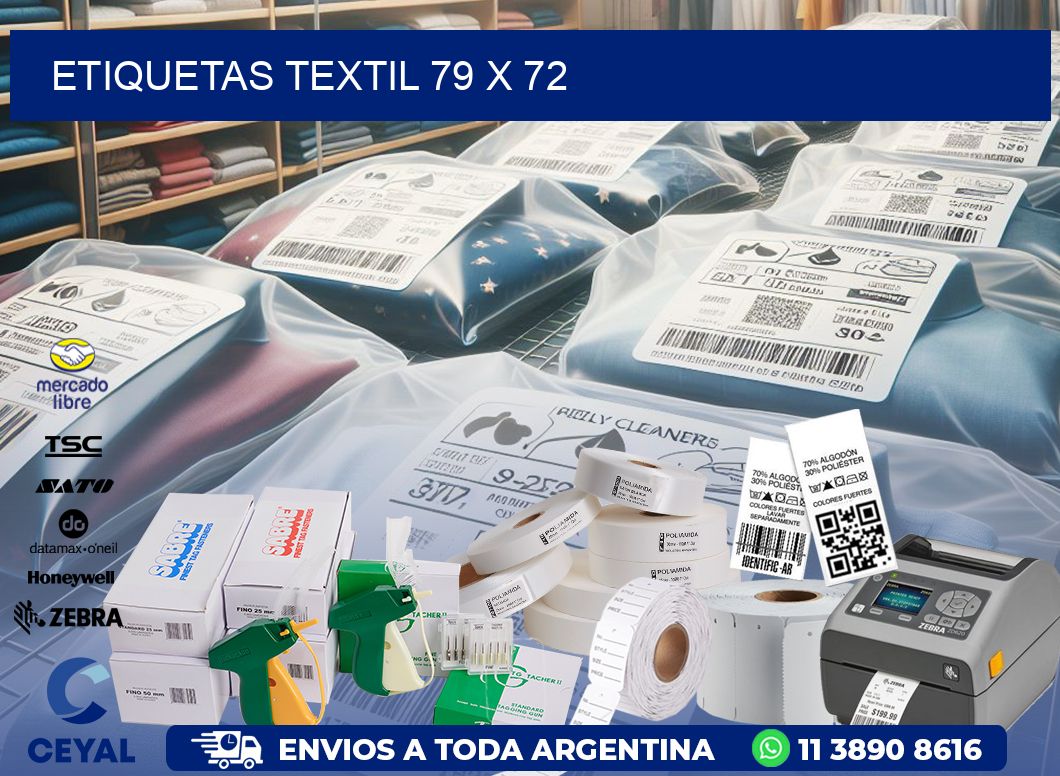 ETIQUETAS TEXTIL 79 x 72