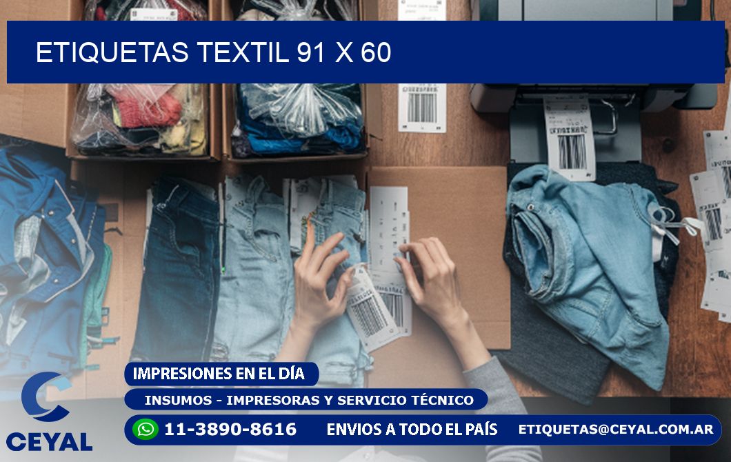 ETIQUETAS TEXTIL 91 x 60