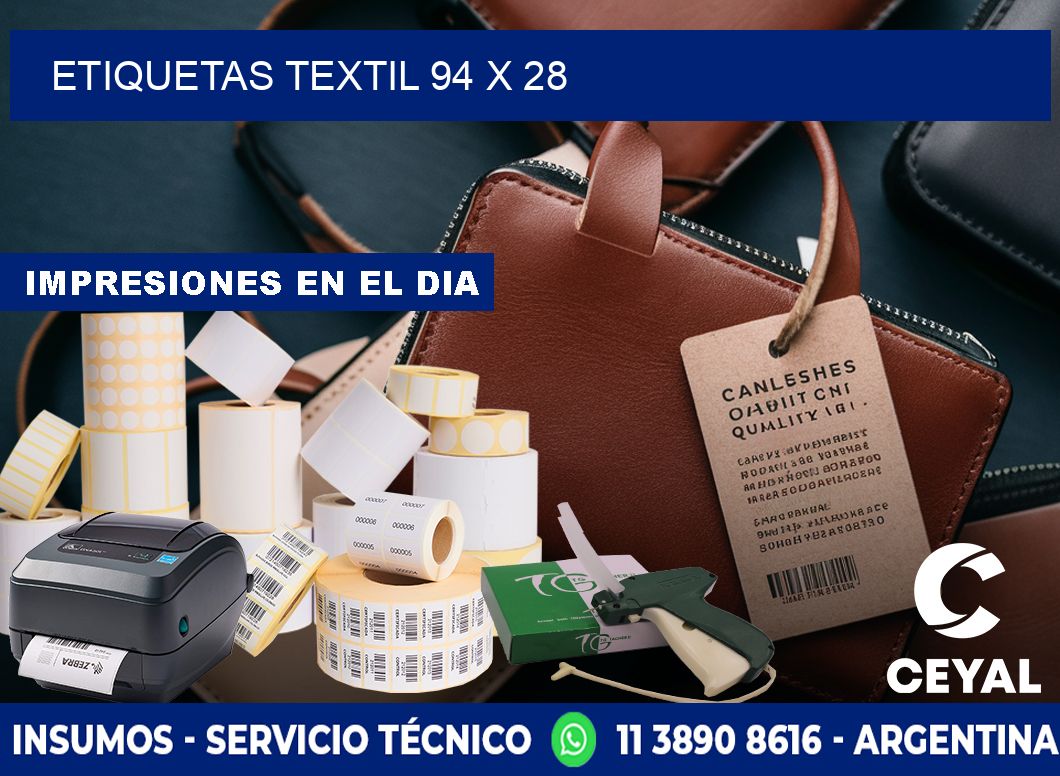 ETIQUETAS TEXTIL 94 x 28