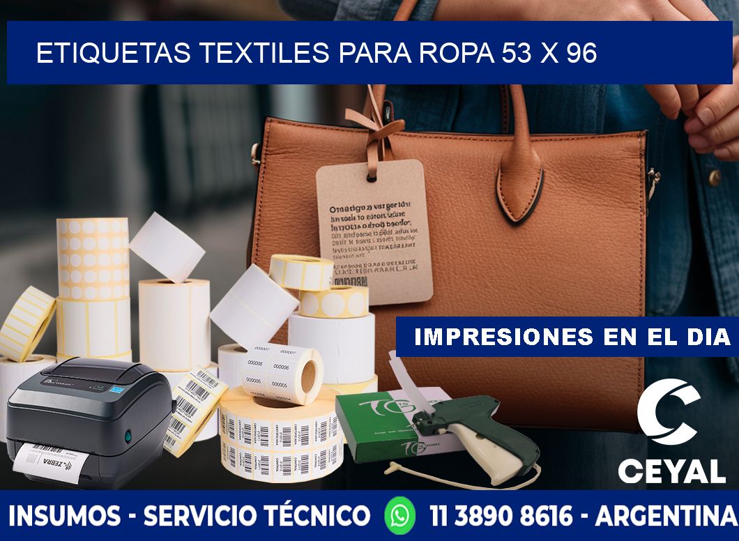 ETIQUETAS TEXTILES PARA ROPA 53 x 96