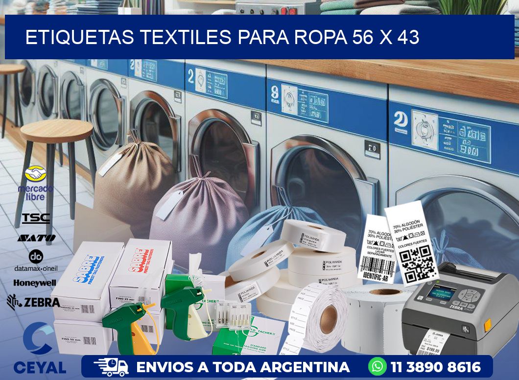 ETIQUETAS TEXTILES PARA ROPA 56 x 43