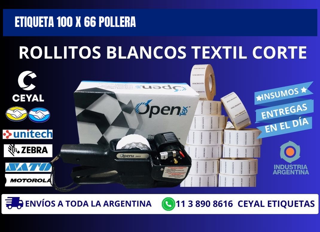 Etiqueta 100 x 66 pollera