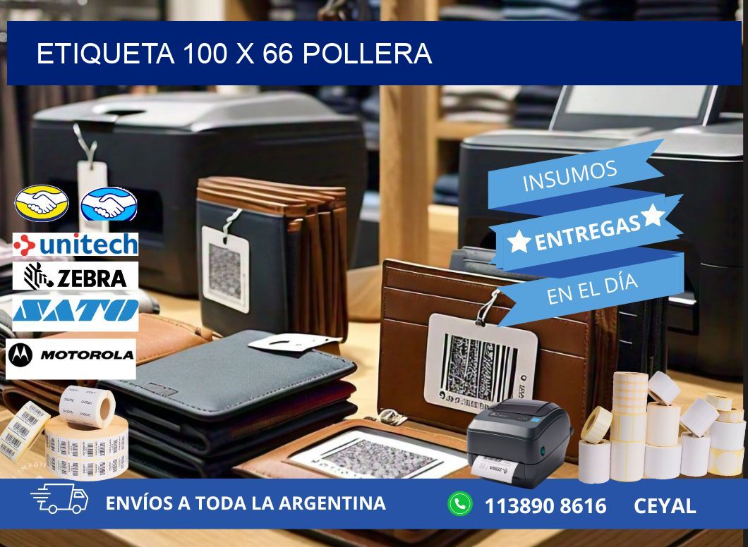 Etiqueta 100 x 66 pollera