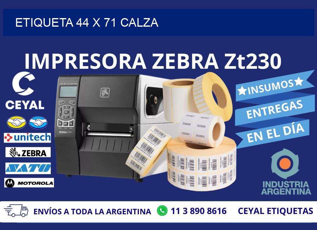 Etiqueta 44 x 71 calza