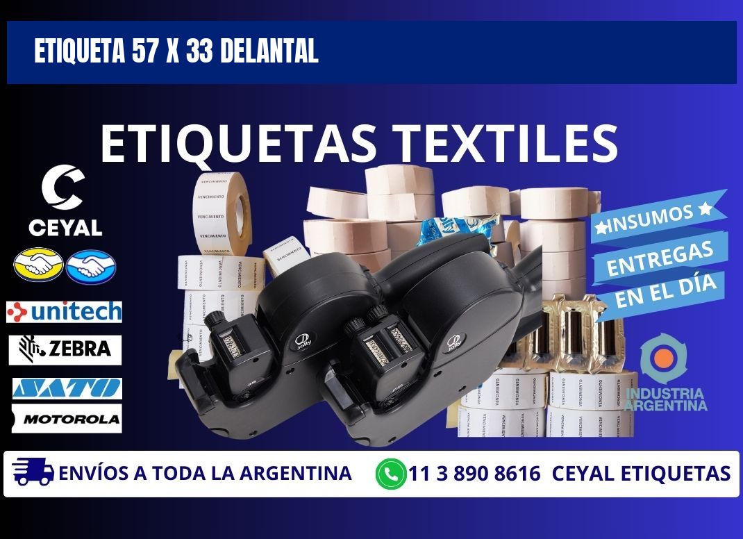 Etiqueta 57 x 33 delantal