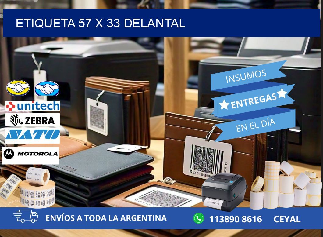 Etiqueta 57 x 33 delantal