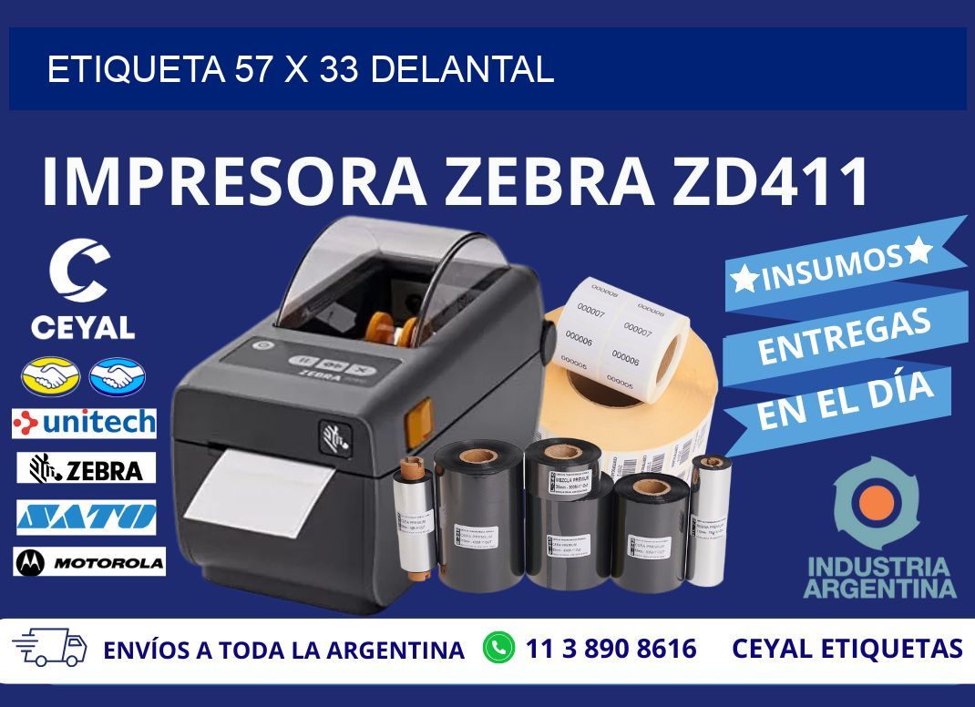 Etiqueta 57 x 33 delantal