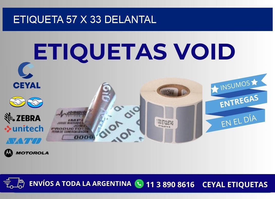 Etiqueta 57 x 33 delantal