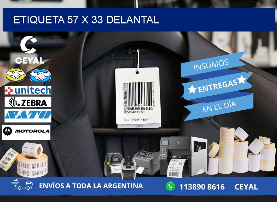 Etiqueta 57 x 33 delantal