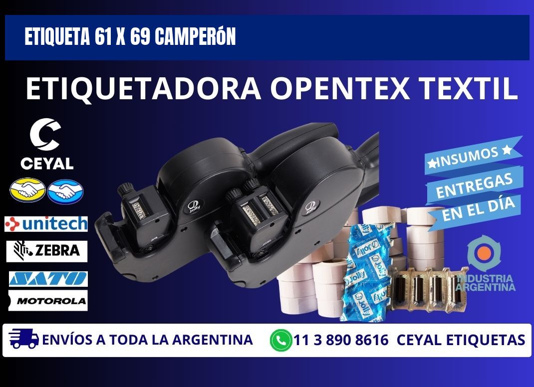 Etiqueta 61 x 69 camperón