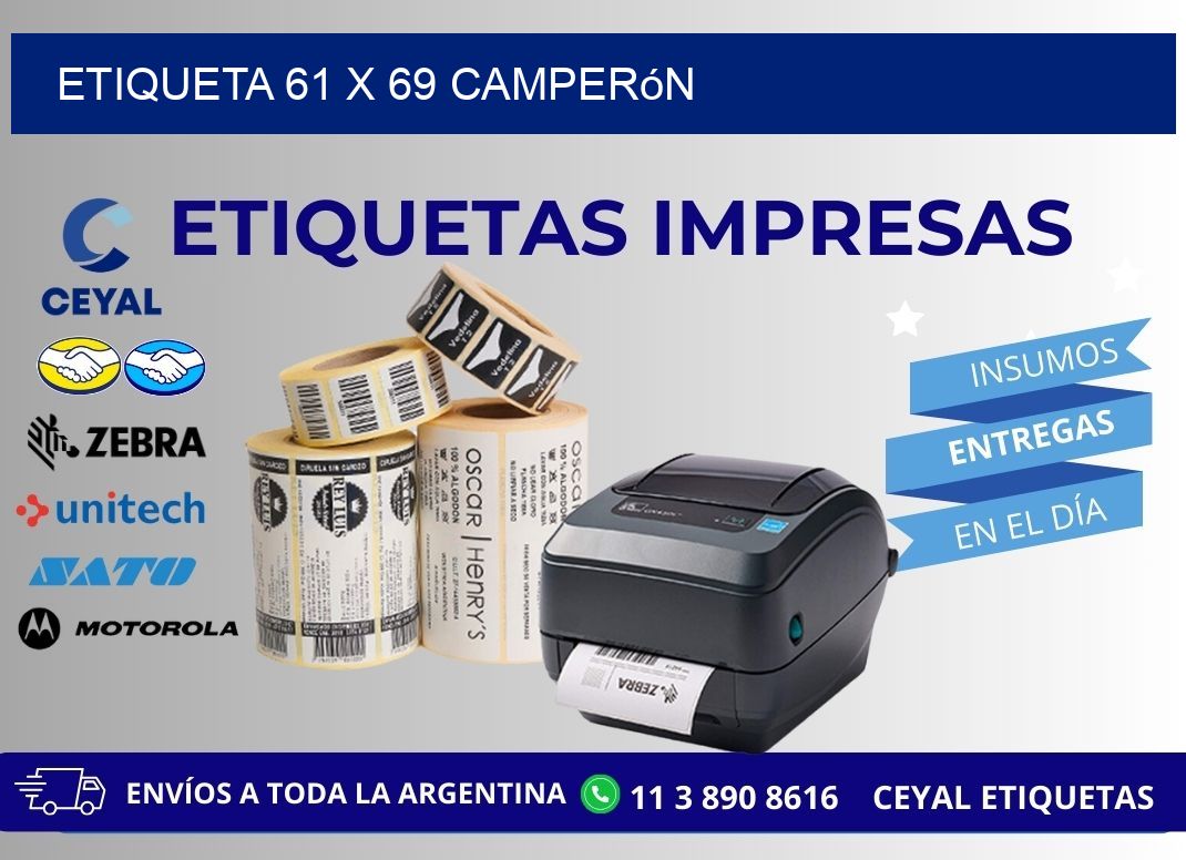 Etiqueta 61 x 69 camperón