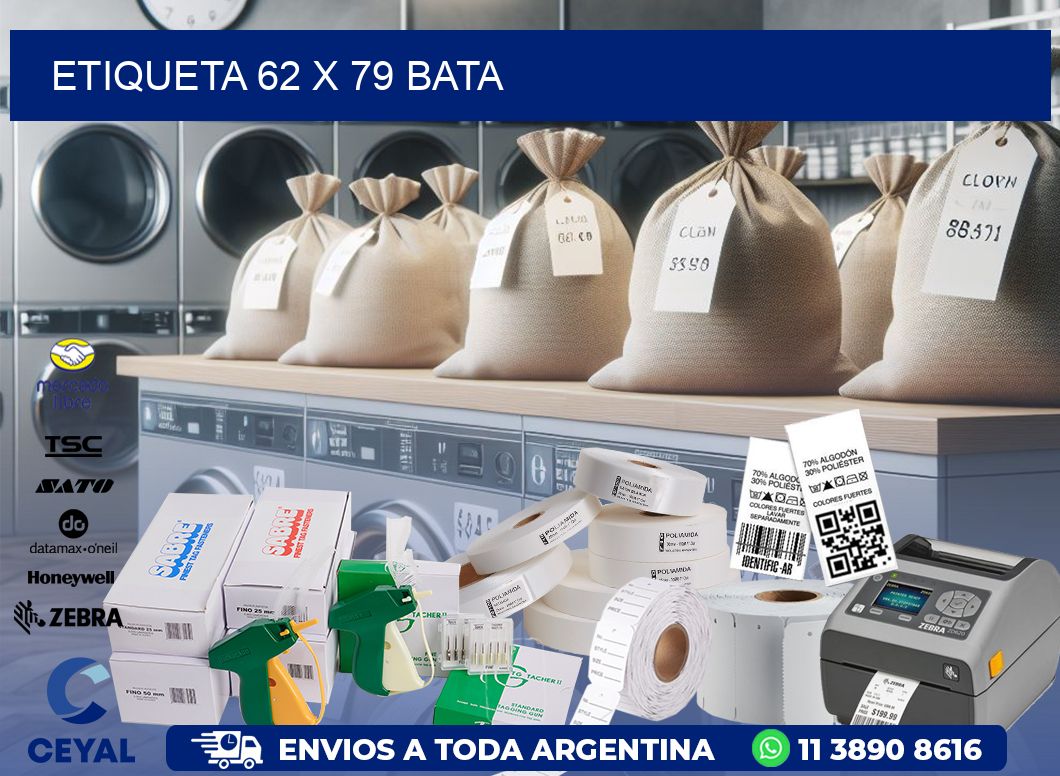 Etiqueta 62 x 79 bata