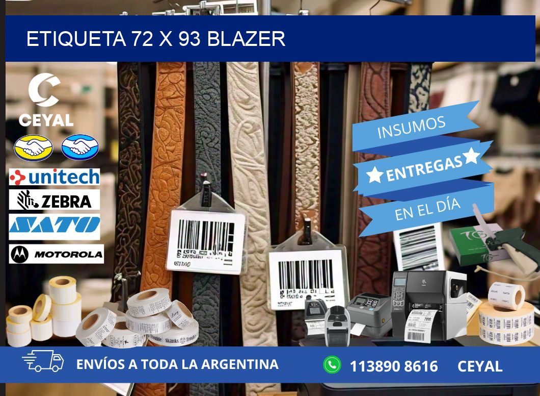 Etiqueta 72 x 93 blazer