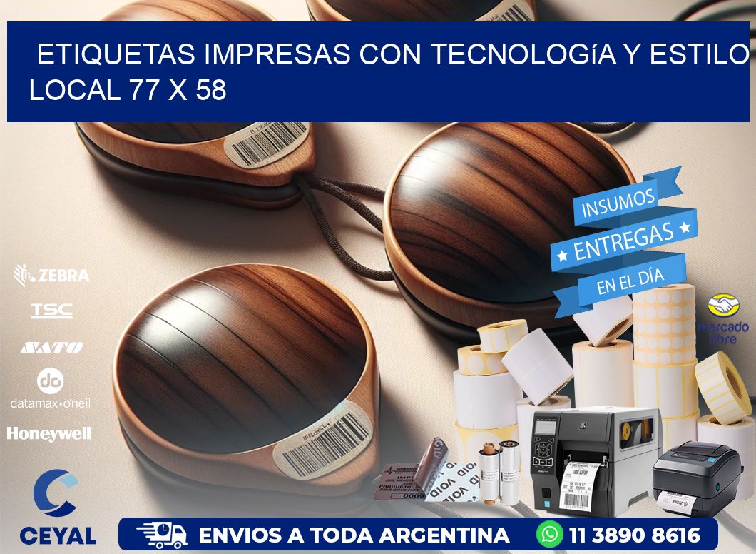 Etiquetas Impresas con Tecnología y Estilo Local 77 x 58