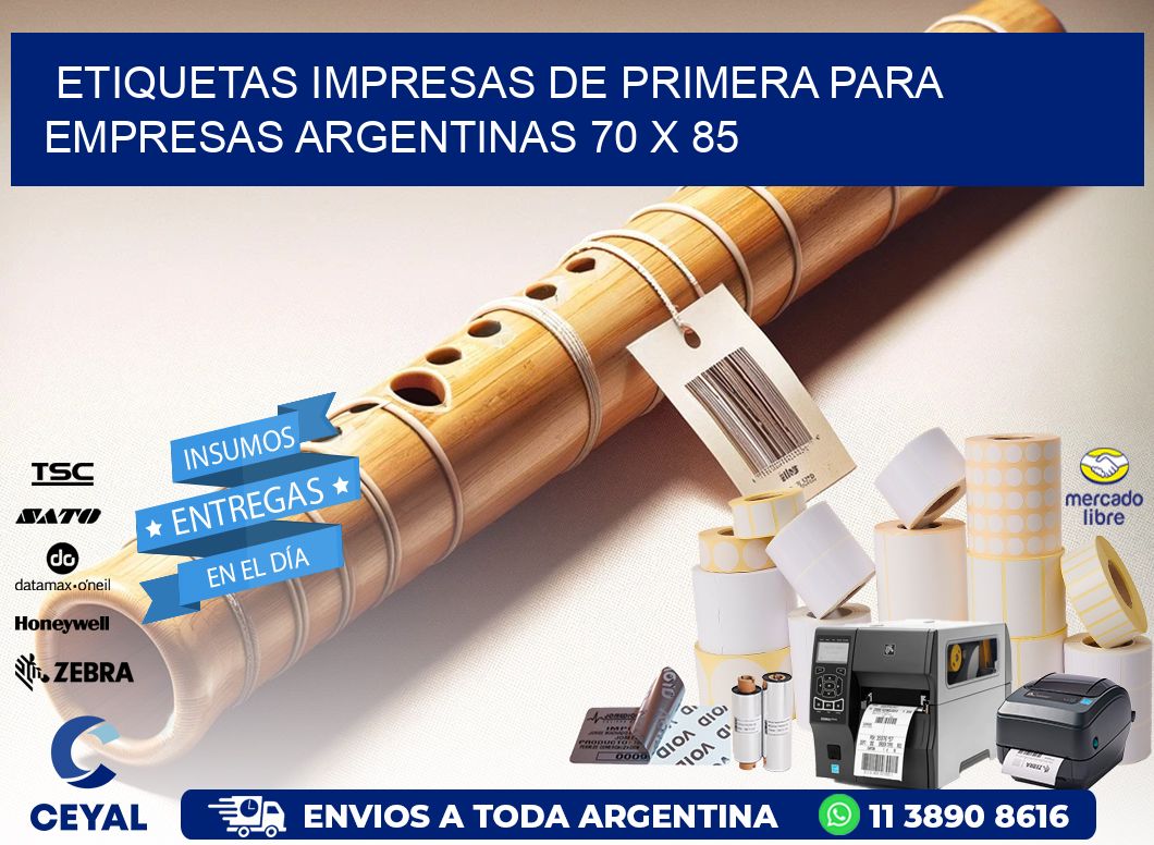 Etiquetas Impresas de Primera para Empresas Argentinas 70 x 85