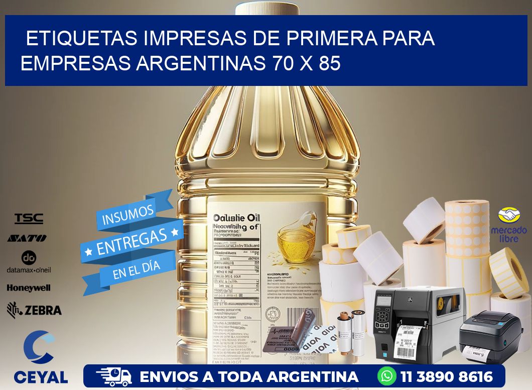 Etiquetas Impresas de Primera para Empresas Argentinas 70 x 85