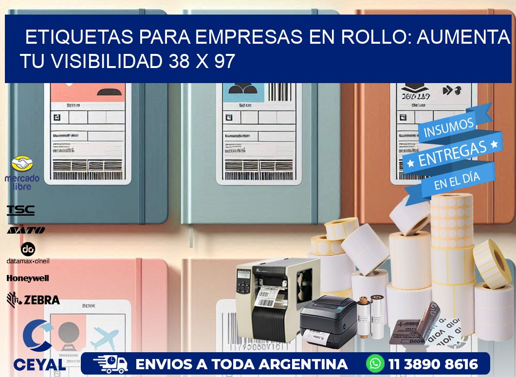 Etiquetas para Empresas en Rollo: Aumenta tu Visibilidad 38 x 97