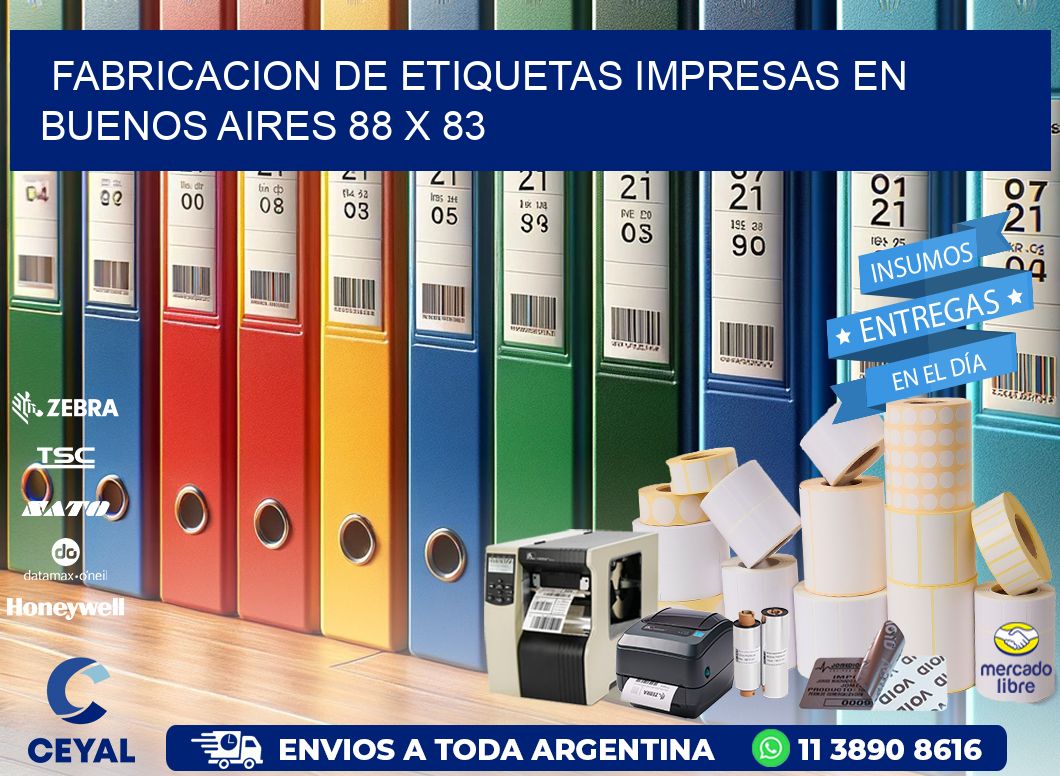 Fabricacion de Etiquetas Impresas en Buenos Aires 88 x 83