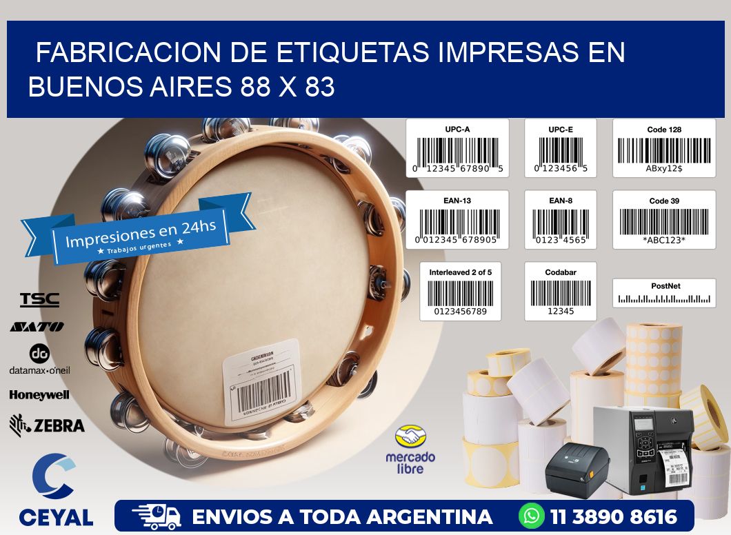 Fabricacion de Etiquetas Impresas en Buenos Aires 88 x 83