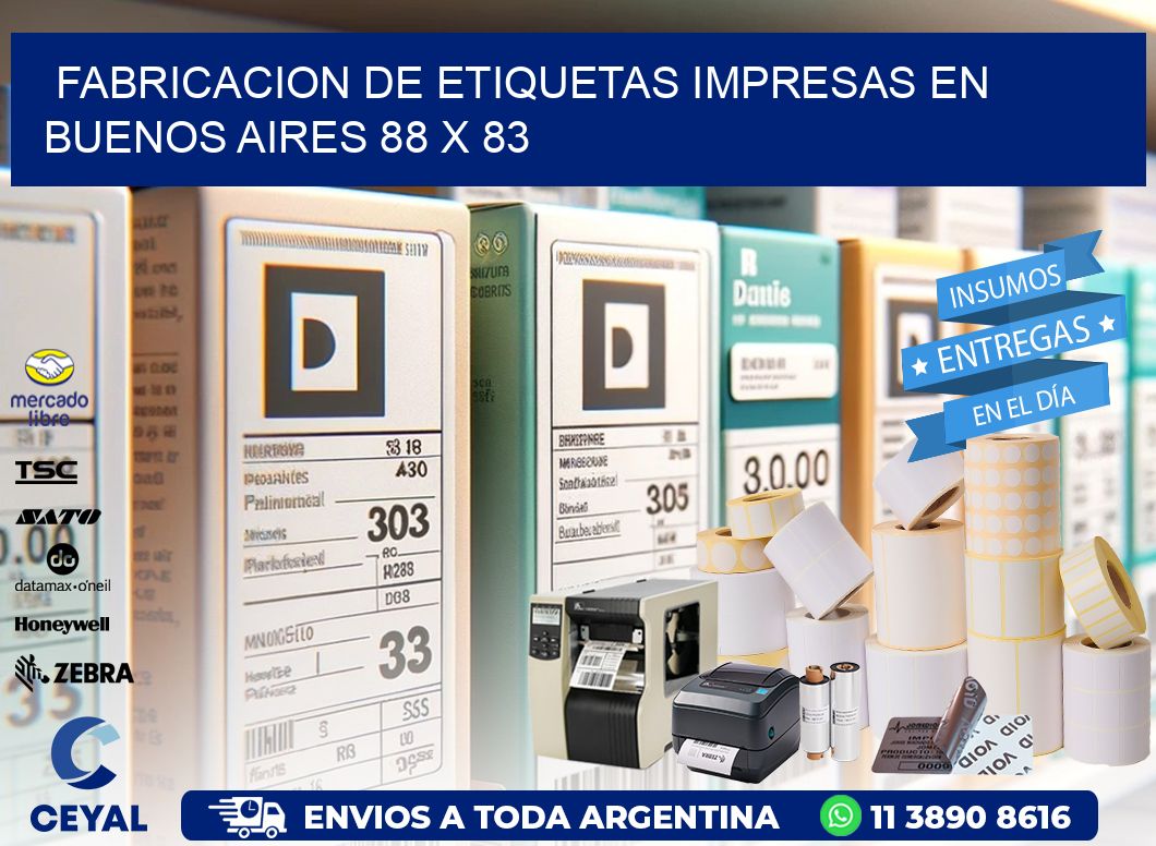 Fabricacion de Etiquetas Impresas en Buenos Aires 88 x 83