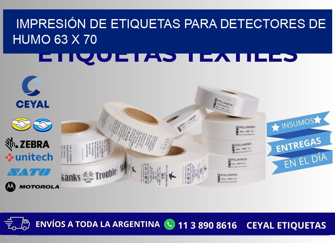 IMPRESIÓN DE ETIQUETAS PARA DETECTORES DE HUMO 63 x 70