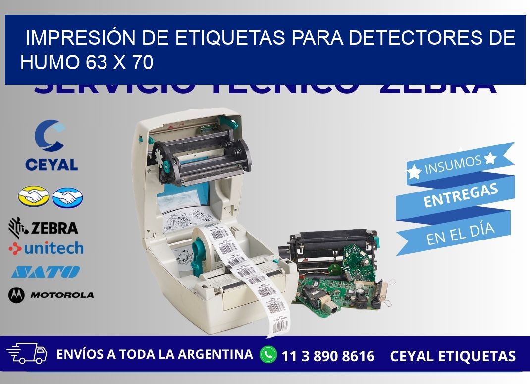 IMPRESIÓN DE ETIQUETAS PARA DETECTORES DE HUMO 63 x 70