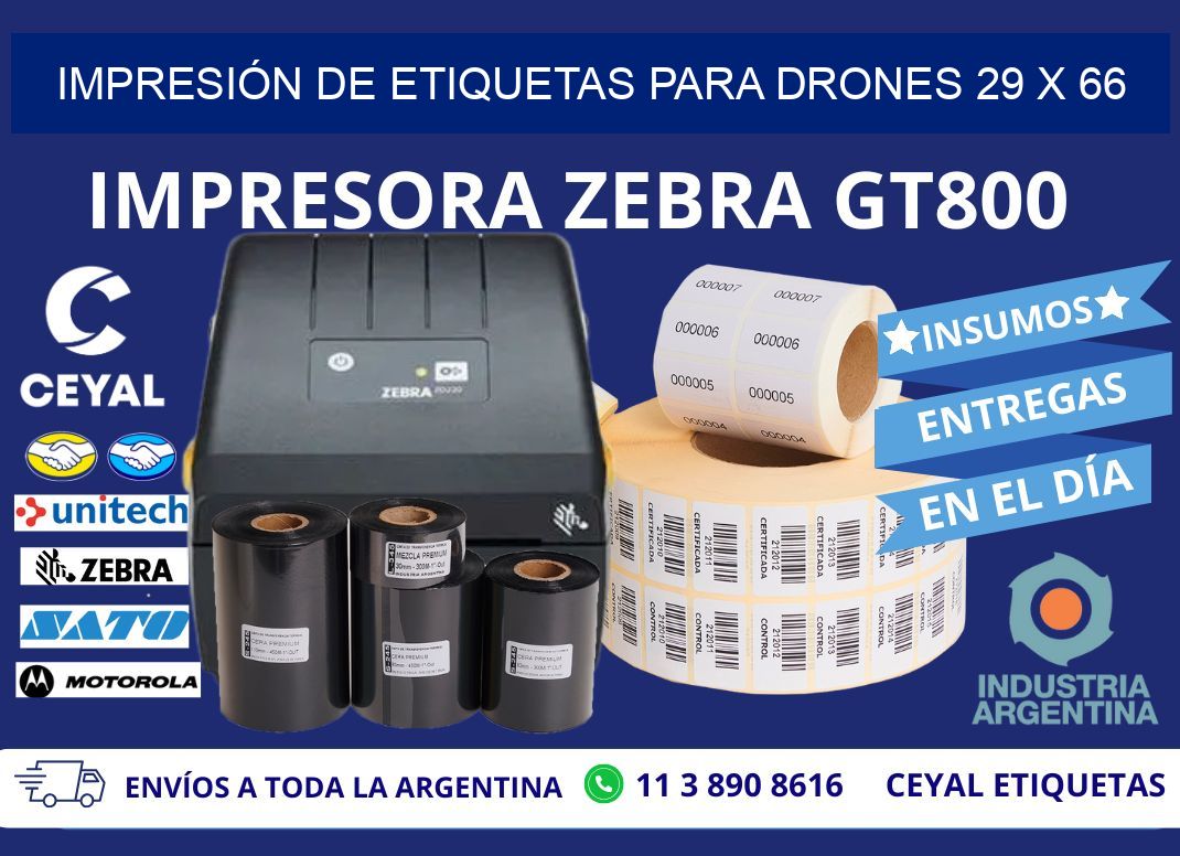 IMPRESIÓN DE ETIQUETAS PARA DRONES 29 x 66