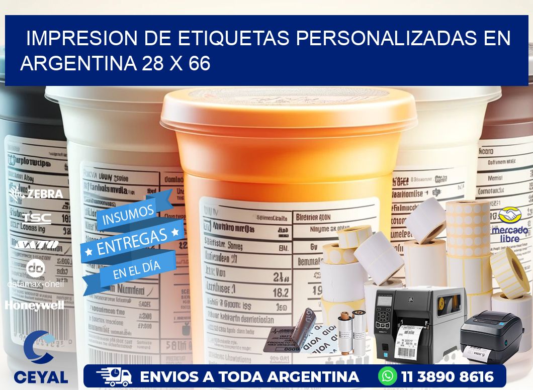 Impresion de Etiquetas Personalizadas en Argentina 28 x 66