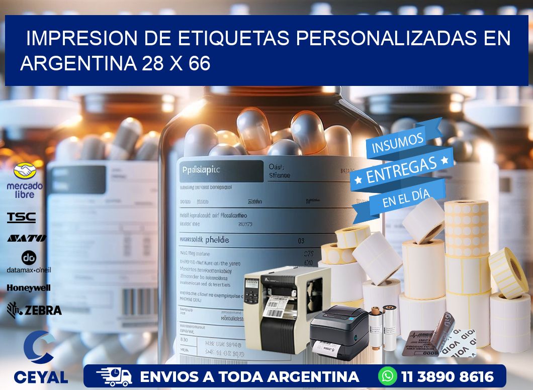 Impresion de Etiquetas Personalizadas en Argentina 28 x 66