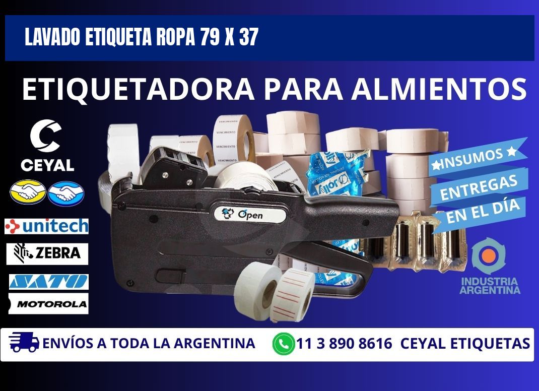 LAVADO ETIQUETA ROPA 79 x 37