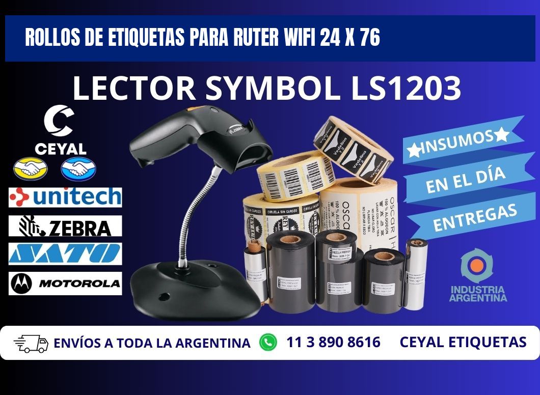 ROLLOS DE ETIQUETAS PARA RUTER WIFI 24 x 76