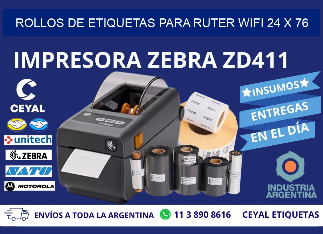 ROLLOS DE ETIQUETAS PARA RUTER WIFI 24 x 76