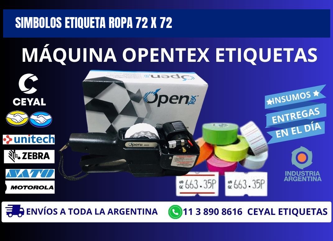 SIMBOLOS ETIQUETA ROPA 72 x 72